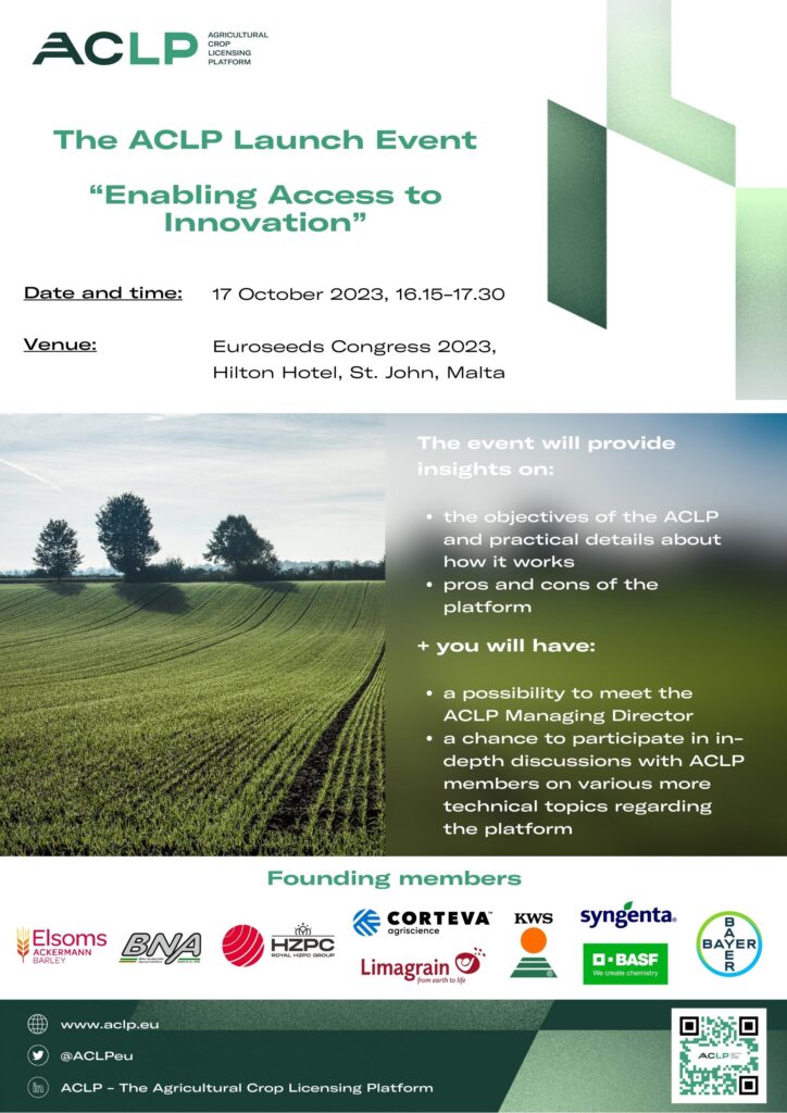 The ACLP Launch Event Agricultural Crop Licensing Platform