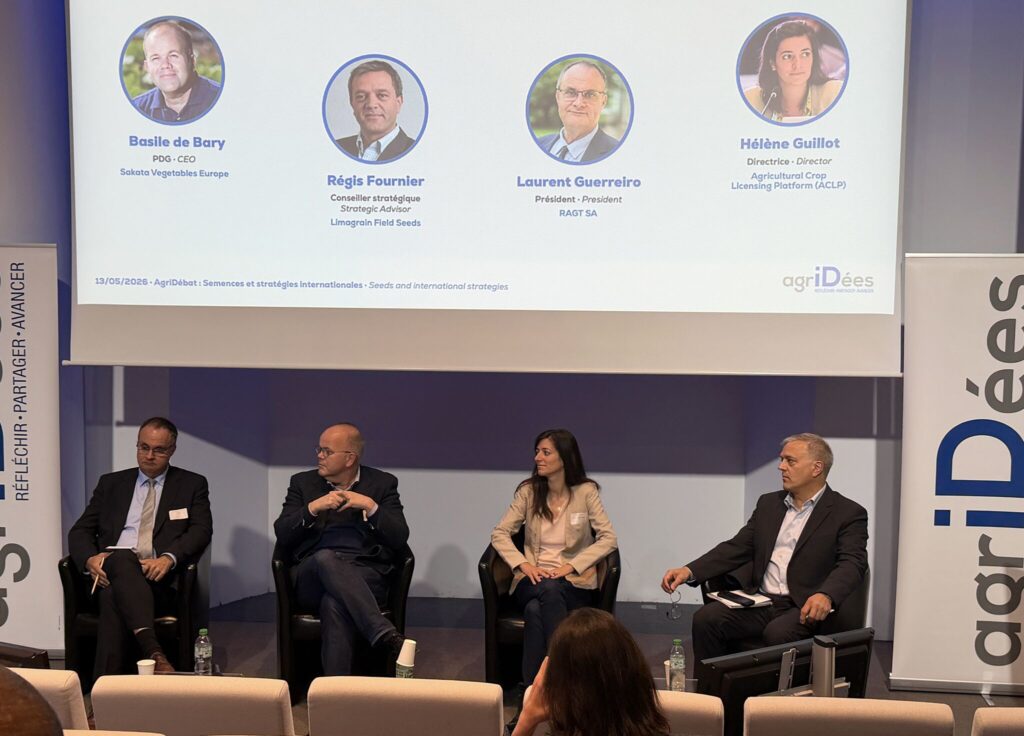 Panel discussion at the agrIDées Semences et stratégies internationales conference, Paris, 13 May 2026